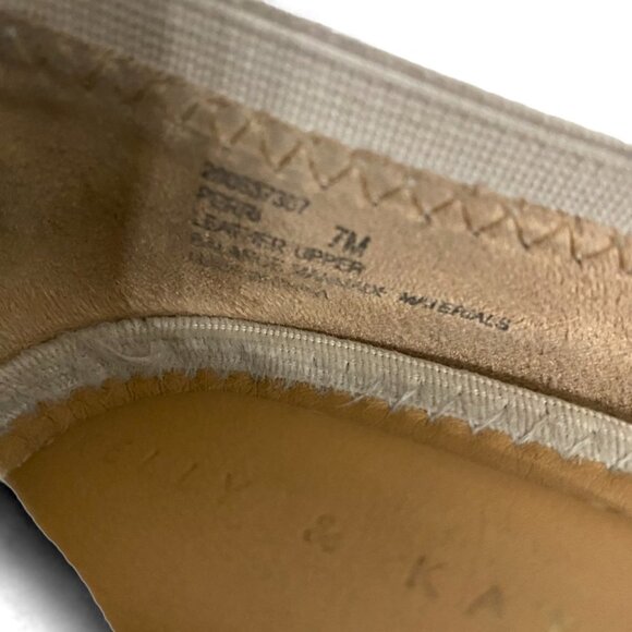 Kelly + Katie Kayla Taupe Metallic Leather Slip On Comfort Ballet Flats Size 7 - Picture 9 of 10